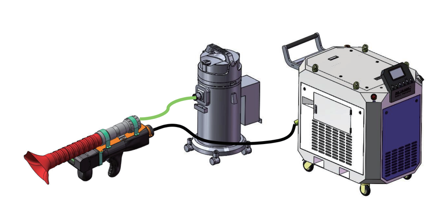 M&aacute;quina de limpieza con l&aacute;ser para superficies industriales