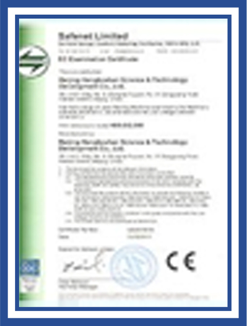 Certificado de máquina de corte por láser